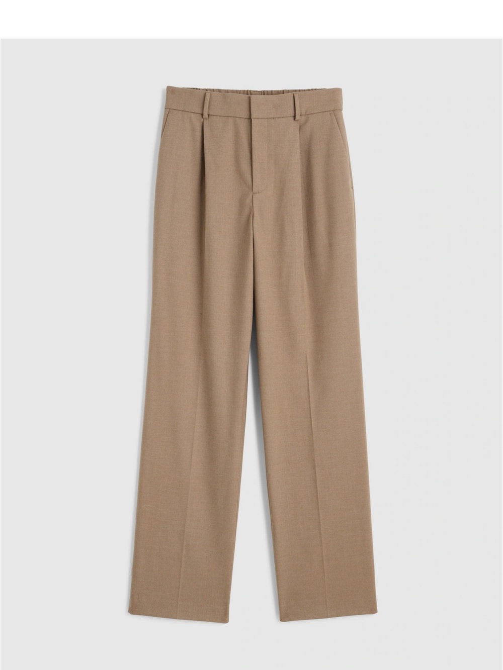 Madewell Dark Oat Slouchy Straight-Leg Trousers in Brushed Twill NY258 BN 10